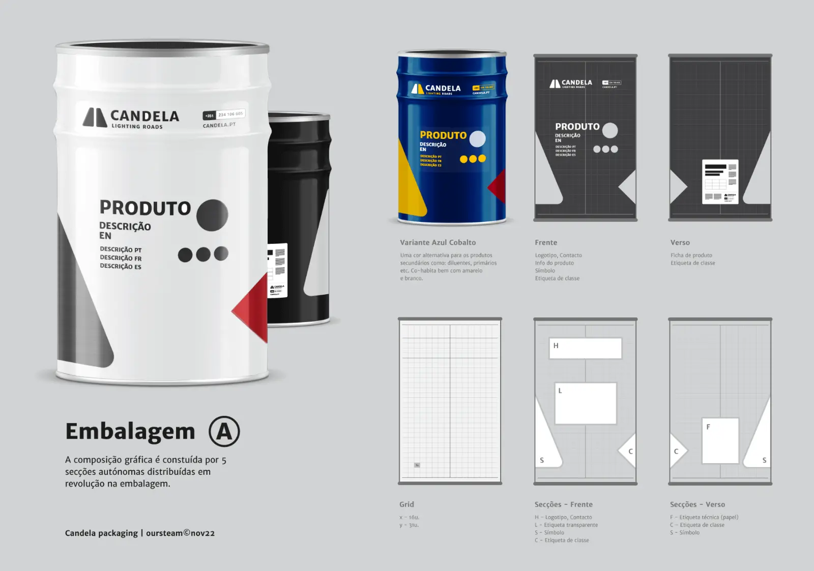 candela-pack-200 Candela, Road marking paint· Packaging · OURS.pt