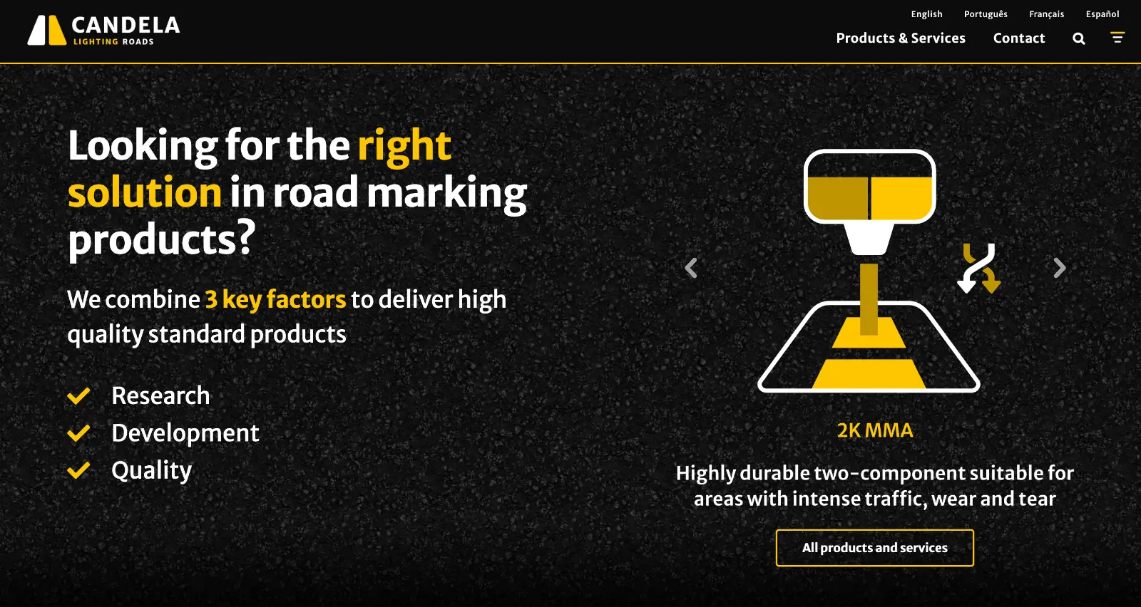 Candela Website Candela, Road marking paint· Website · OURS TEAM, Aveiro