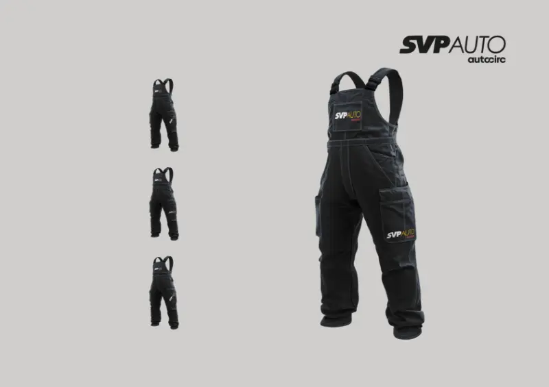 SVP Auto- Fardamento Vários mockups de monos escuros realizados pela OURS Team para a SVP Auto