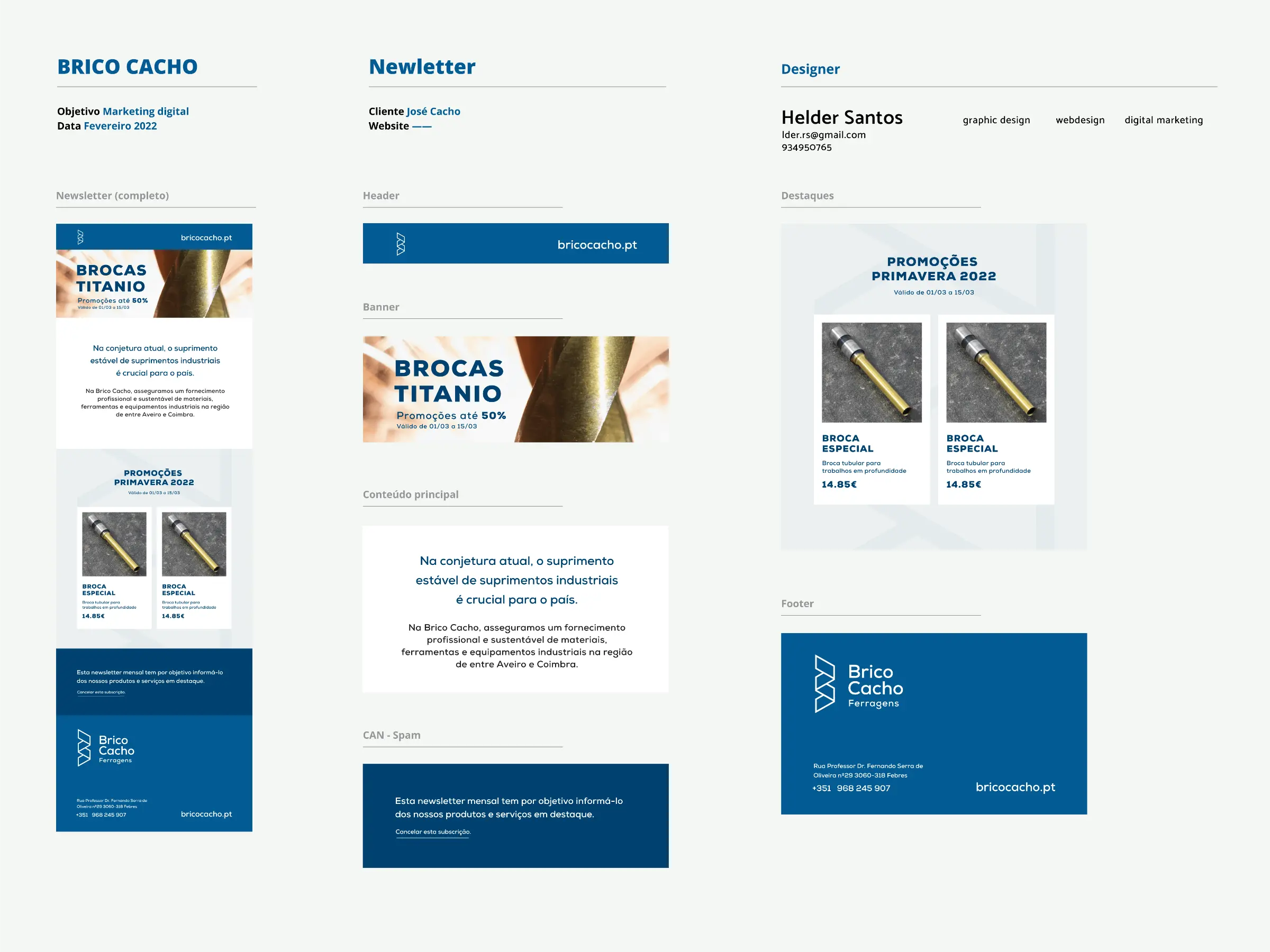 bricocacho-newsletter-guidelines-2 Brico Cacho, Hardware store · Branding · OURS.pt