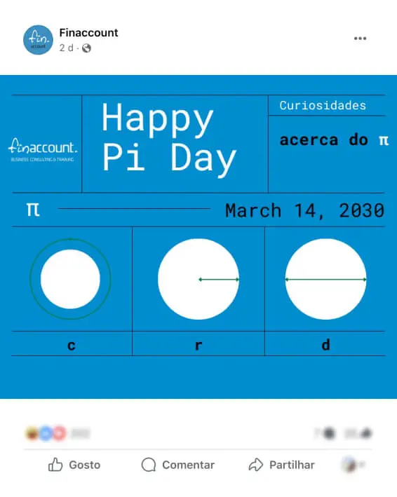 ours-cliente-finaccount-21 Finaccount, Business consulting · Social media post Pi day · OURS.pt